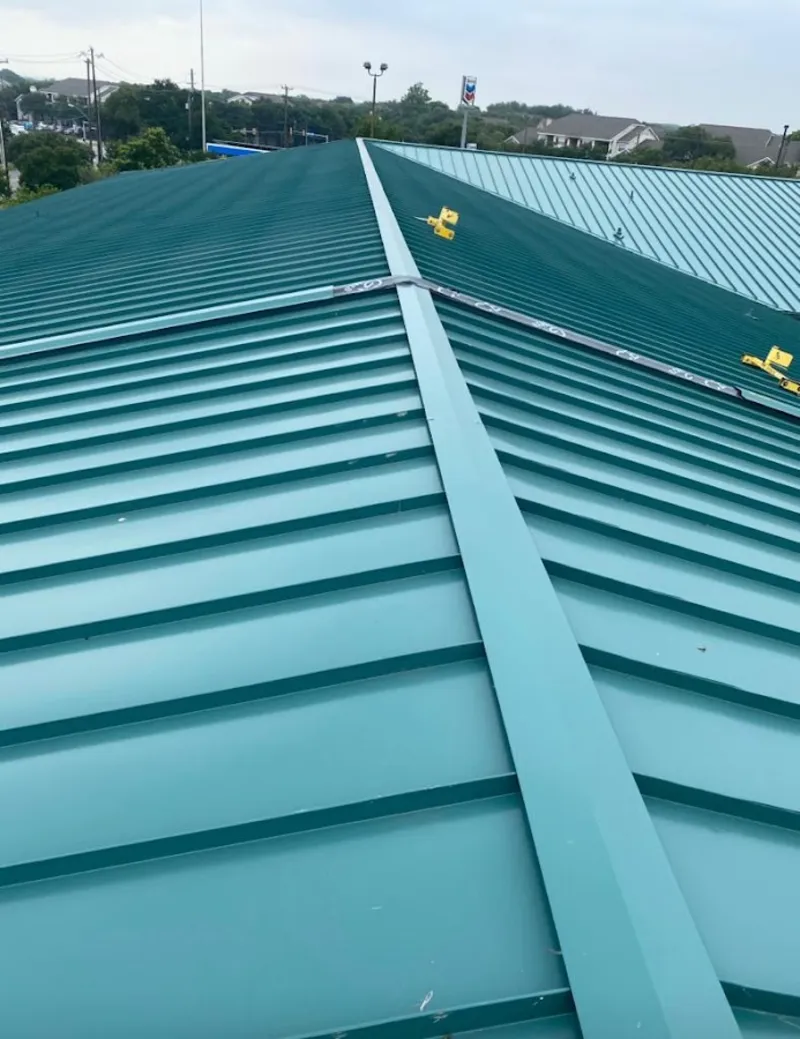 Green commercial metal roof ridge and valley for Metal Roof Repair in Hatboro
